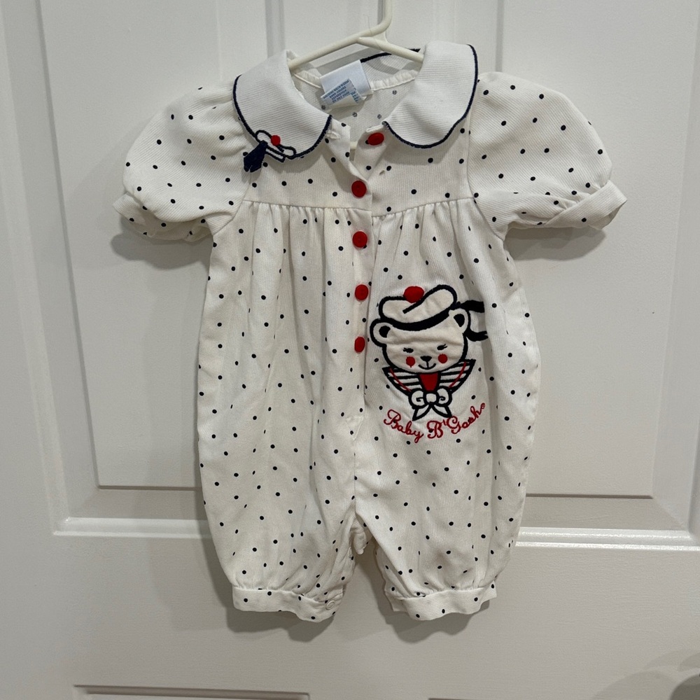 Baby B'Gosh Navy and Red Sailor Bear Bodysuit